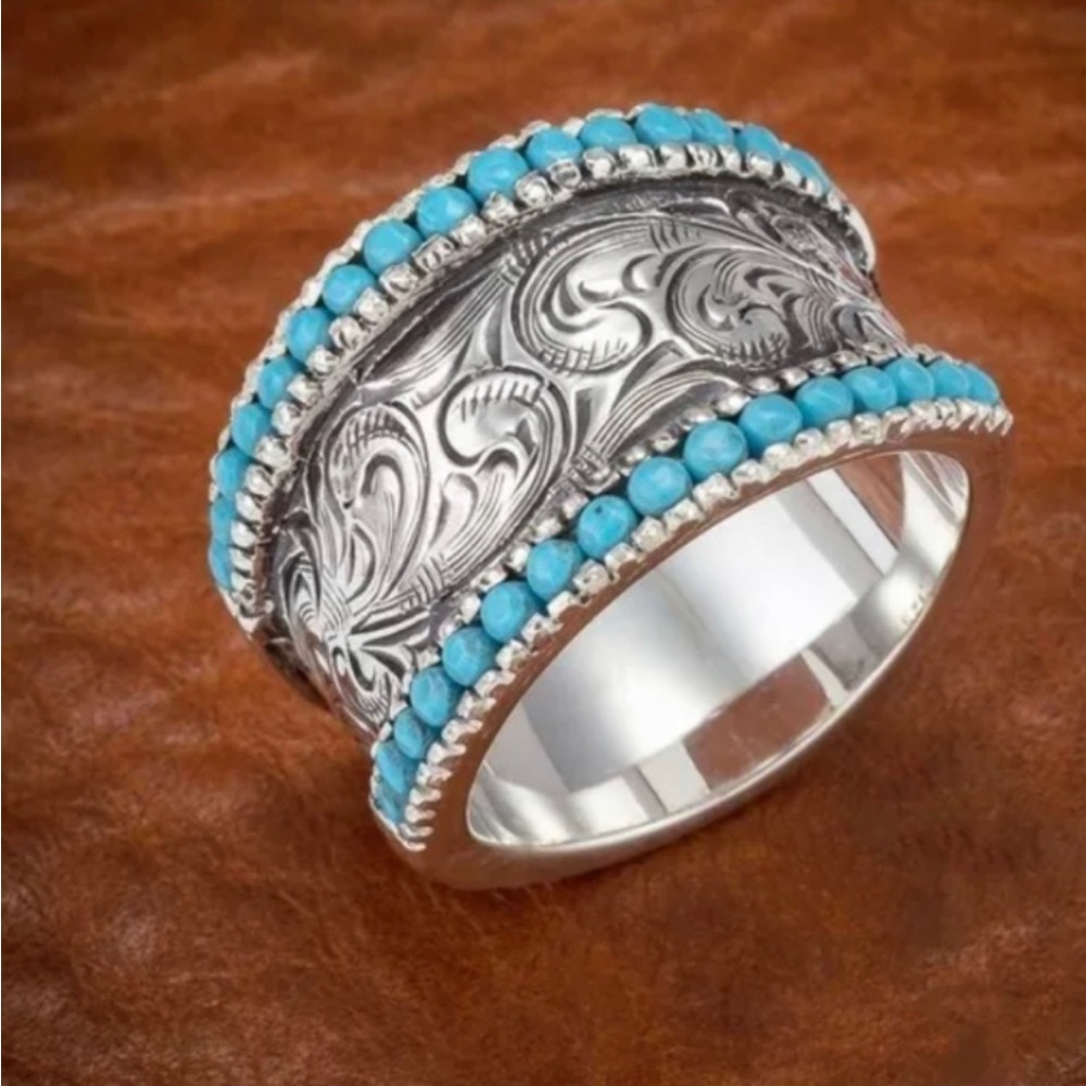 Fashion Silver Turquoise Rings forWomen